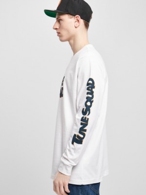 Мъжка блуза в бял цвят Mister Tee Space Jam Taz Pose