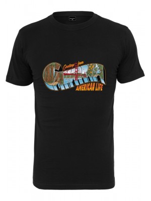 Мъжка тениска в черен цвят Mister Tee American Life Greetings