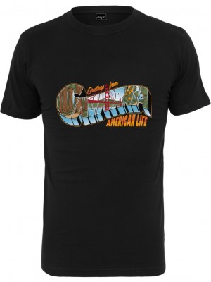 Мъжка тениска в черен цвят Mister Tee American Life Greetings