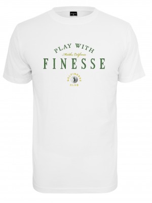 Мъжка тениска в бял цвят Mister Tee Finesse 
