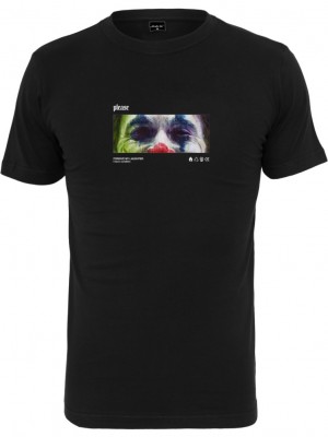 Мъжка тениска в черен цвят Mister Tee Please 