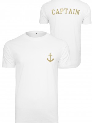 Мъжка тениска в бял цвят Mister Tee Captain 