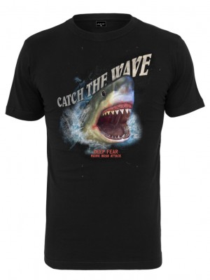 Мъжка тениска в черен цвят Mister Tee Catch the Wave