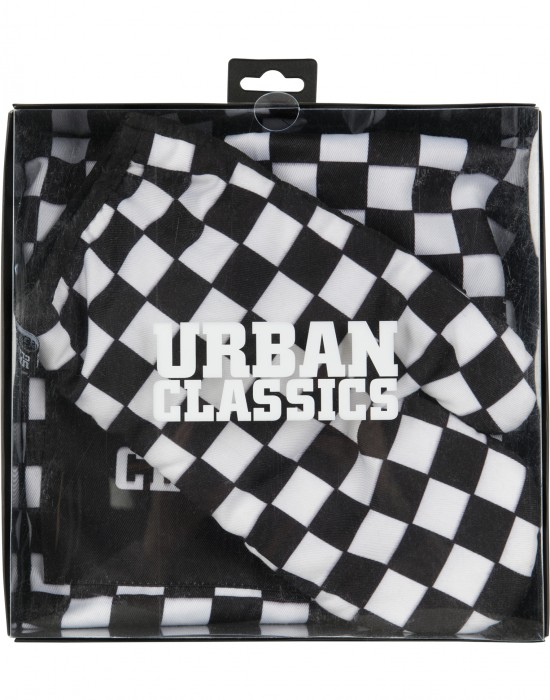 Барбекю сет - престилка и ръкавици Urban Classics в бяло и черно, Urban Classics, Аксесоари - Complex.bg