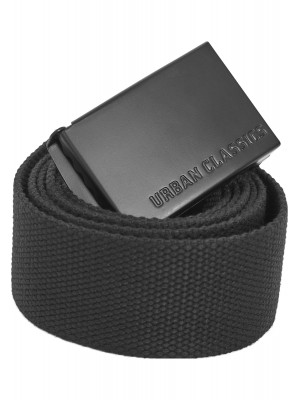 Дълъг черен колан Urban Classics Long Canvas Belt
