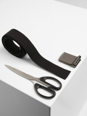 Колан в черен цвят Urban Classics Canvas 