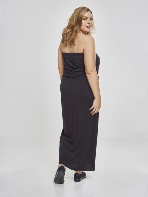 Дамска свободна рокля в черен цвят Urban Classics Bandeau