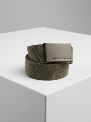 Колан в масленозелен цвят Urban Classics Canvas