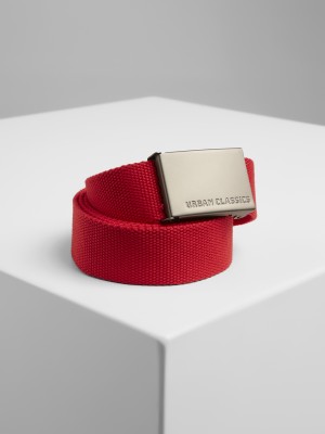 Колан в червен цвят Urban Classics Canvas 