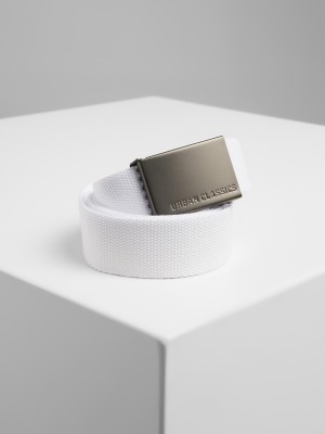 Колан в бял цвят Urban Classics Canvas