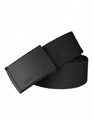 Колан в черен цвят Urban Classics Canvas  bl/bl