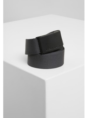 Колан в тъмносив цвят Urban Classics Canvas char/bl