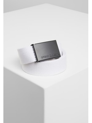 Колан в бял цвят Urban Classics Canvas wh/bl