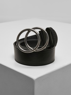 Колан в черен цвят Urban Classics Ring Buckle от синтетична кожа