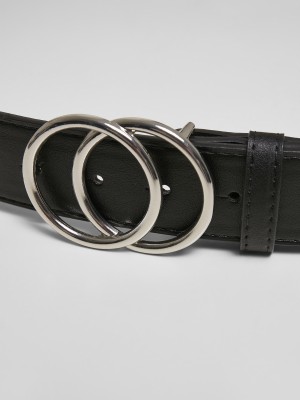 Колан в черен цвят Urban Classics Ring Buckle от синтетична кожа