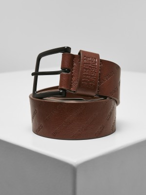 Колан в ярко кафяв цвят Urban Classics Allover Logo