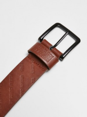 Колан в ярко кафяв цвят Urban Classics Allover Logo