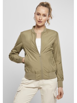 Дамско тънко яке тип бомбър в каки цвят Urban Classics khaki