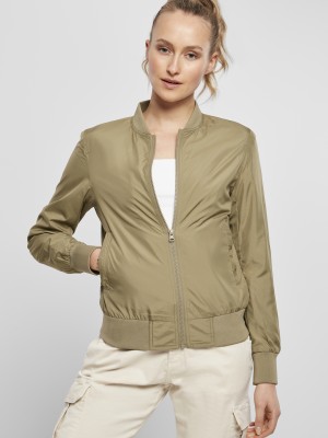 Дамско тънко яке тип бомбър в каки цвят Urban Classics khaki