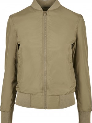 Дамско тънко яке тип бомбър в каки цвят Urban Classics khaki Дамско тънко яке тип бомбър в каки цвят Urban Classics khaki