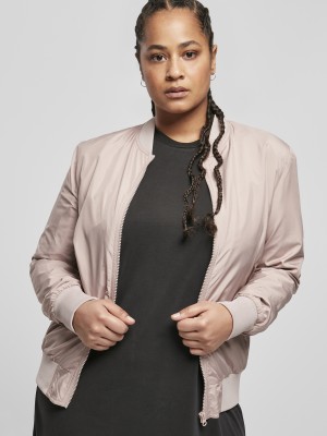 Дамско тънко яке тип бомбър в пепел от рози Urban Classics duskrose  Дамско тънко яке тип бомбър в пепел от рози Urban Classics duskrose