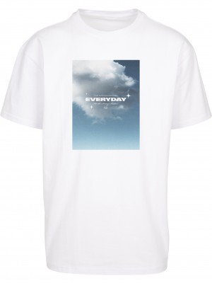 Мъжка тениска в бял цвят Mister Tee Everyday Oversize 