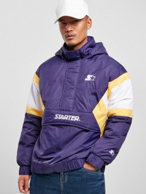 Мъжко яке Starter Color Block Half в лилав цвят