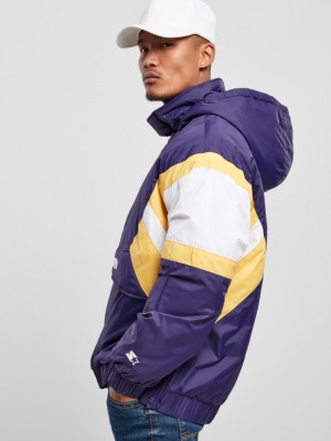 Мъжко яке Starter Color Block Half в лилав цвят