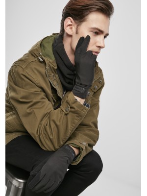 Ръкавици Urban Classics Logo Cuff Performance в черен цвят