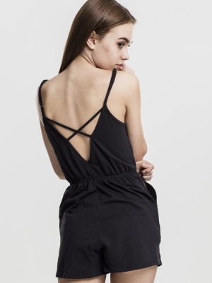 Дамски къс летен гащеризон в черно Urban Classics 