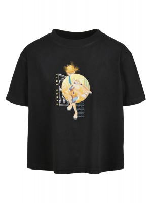 Детска тениска в черен цвят Mister Tee Space Jam Lola Playing Cropped 