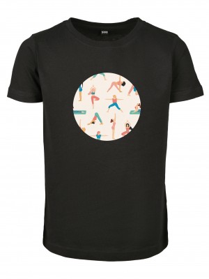 Детска тениска в черен цвят Mister Tee Yoga Girls