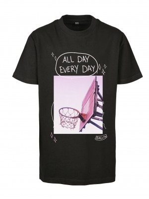 Детска тениска в черен цвят Mister Tee All Day Every Day Pink  