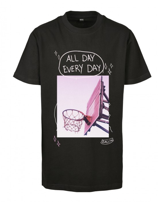 Детска тениска в черен цвят Mister Tee All Day Every Day Pink, Mister Tee, Деца - Complex.bg
