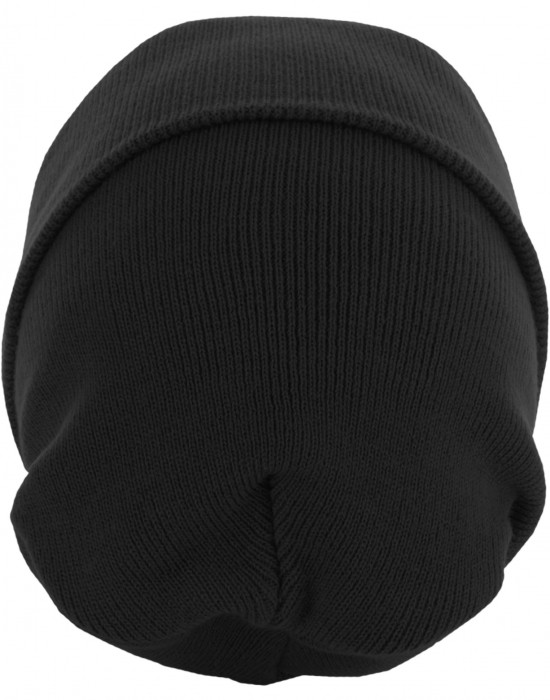 Бийни шапка в черен цвят MSTRDS Beanie Basic Flap Long Version, Masterdis, Шапки бийнита - Complex.bg