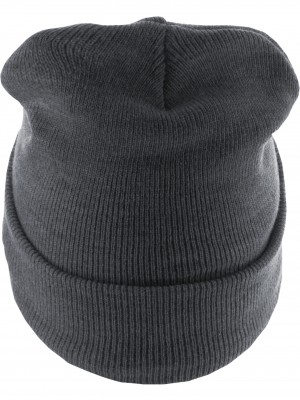Бийни шапка в тъмносив цвят MSTRDS Beanie Basic Flap Long Version h.grey 