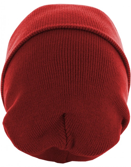 Бийни шапка в червен цвят MSTRDS Beanie Basic Flap Long Version, Masterdis, Шапки бийнита - Complex.bg