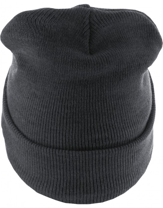 Бийни шапка в цвят графит Beanie Basic Flap Long Version h.char, Masterdis, Шапки бийнита - Complex.bg