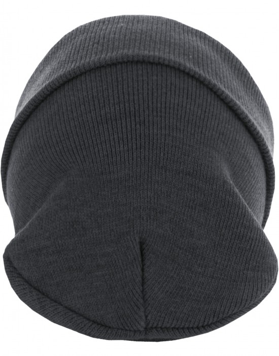 Бийни шапка в цвят графит Beanie Basic Flap Long Version h.char, Masterdis, Шапки бийнита - Complex.bg