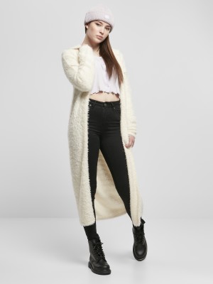 Ladies Hooded Feather Cardigan whitesand XXL