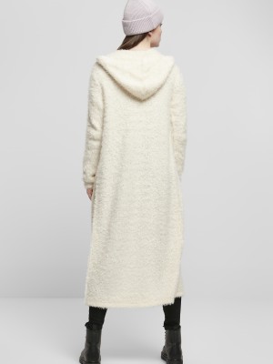 Ladies Hooded Feather Cardigan whitesand XXL