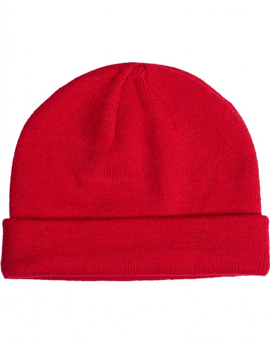 Бийни шапка в червен цвят MSTRDS Short Cuff Knit Beanie, Masterdis, Шапки бийнита - Complex.bg