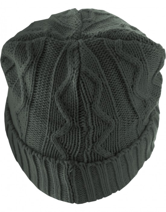 Бийни шапка в тъмносив цвят MSTRDS Beanie Cable Flap, Masterdis, Шапки бийнита - Complex.bg