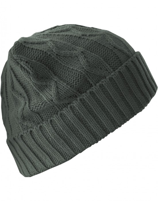 Бийни шапка в тъмносив цвят MSTRDS Beanie Cable Flap, Masterdis, Шапки бийнита - Complex.bg