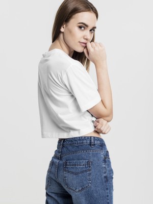 Дамска къса и широка тениска в бяло Oversized Urban Classics