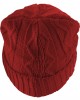 Бийни шапка в червен цвят MSTRDS Beanie Cable Flap, Masterdis, Шапки бийнита - Complex.bg