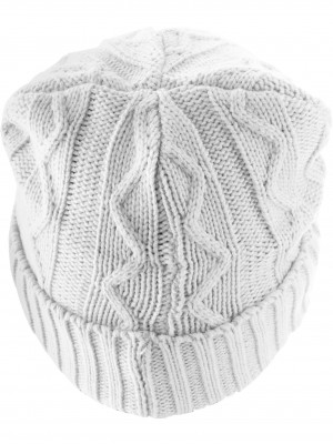 Бийни шапка в бял цвят MSTRDS Beanie Cable Flap
