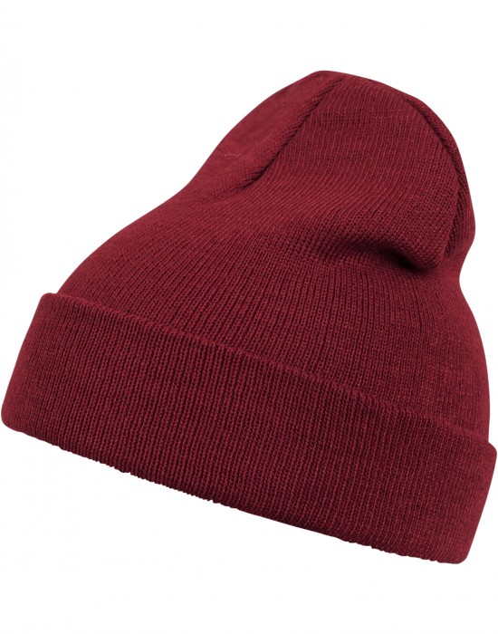 Бийни шапка в тъмночервен цвят MSTRDS Beanie Basic Flap maroon, Masterdis, Шапки бийнита - Complex.bg