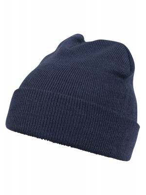 Бийни шапка в тъмносин цвят MSTRDS Beanie Basic Flap navy 