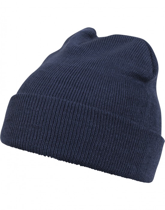 Бийни шапка в тъмносин цвят MSTRDS Beanie Basic Flap navy, Masterdis, Шапки бийнита - Complex.bg